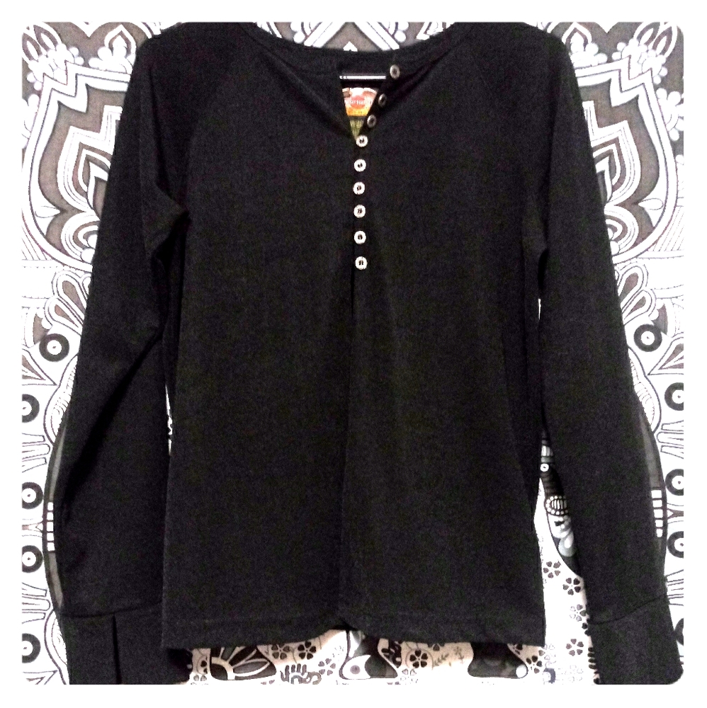 Harley Davidson Women's half button up shirt